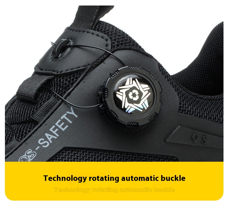 Men's Lightweight Summer Safety Shoes Anti-Impact Puncture-Resistant Breathable Woven Fabric Anti-Slip Odor-Free Work Shoes