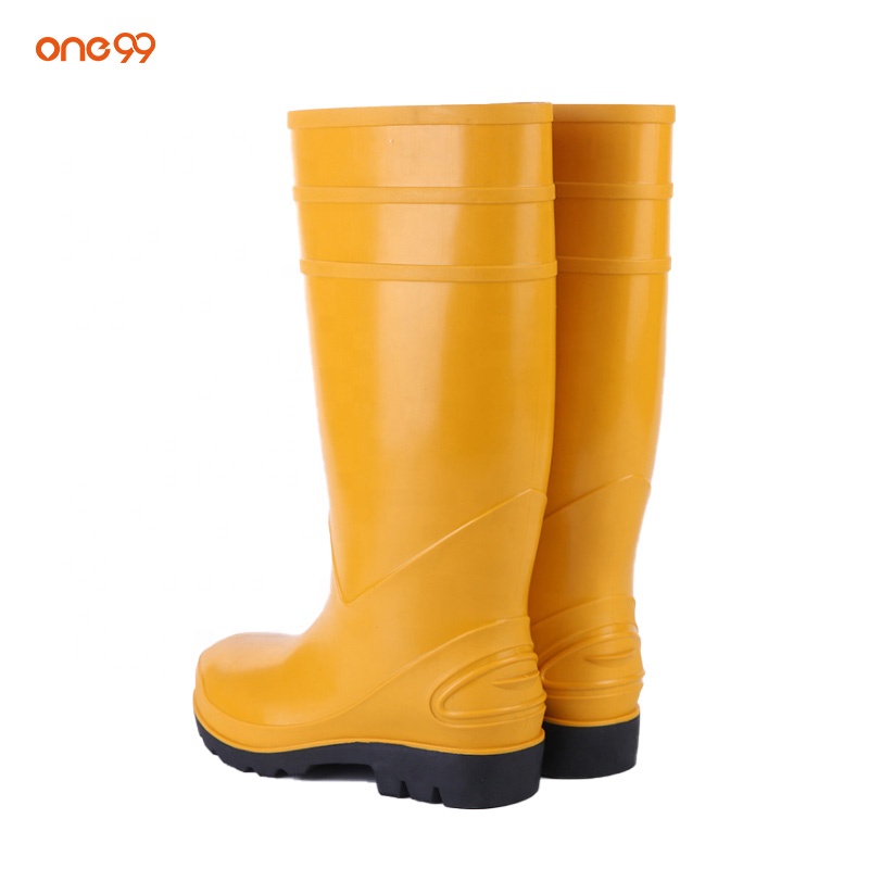 One99 Adult Garden Rain Boots Shoes Custom Waterproof PVC Safety Rain Boots Wholesale Long Rubber Work Boots Agriculture