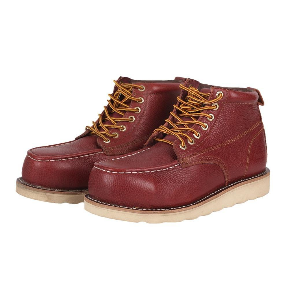 ACE Safety High Cut Lace Safety Boot Composite Toe-Cap Anti-Perforation Board Metal-Free ESD Waterproof Cow Full Grain Leather