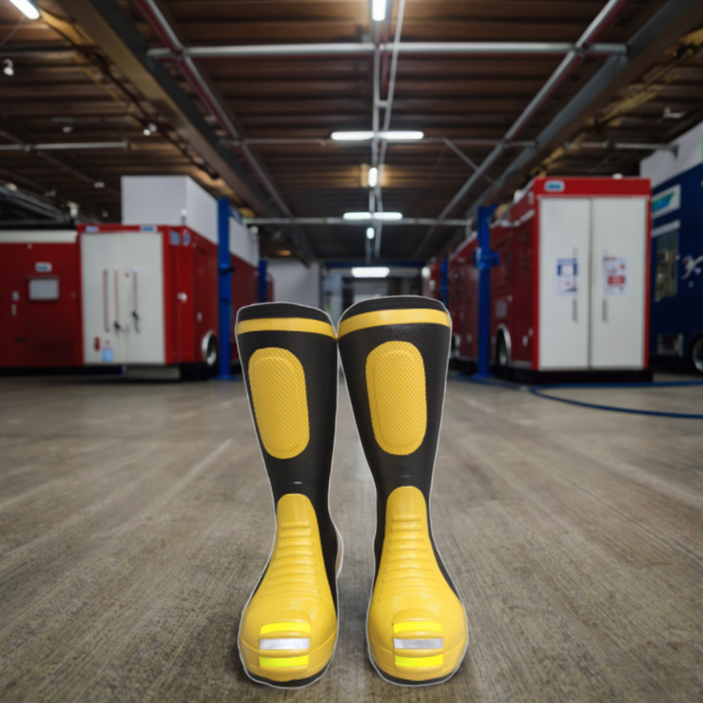High Protection Firefighter Boots Advanced Heat and Flame Resistance Fire-resistant Rain Boots