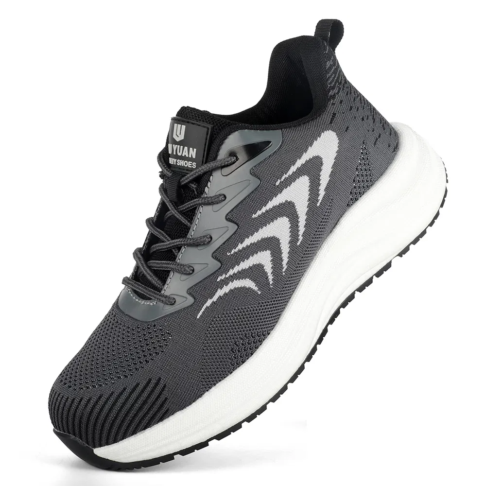 Flyknit Upper Popcorn Outsole Composite Toe Kevlar Safety Work Shoes