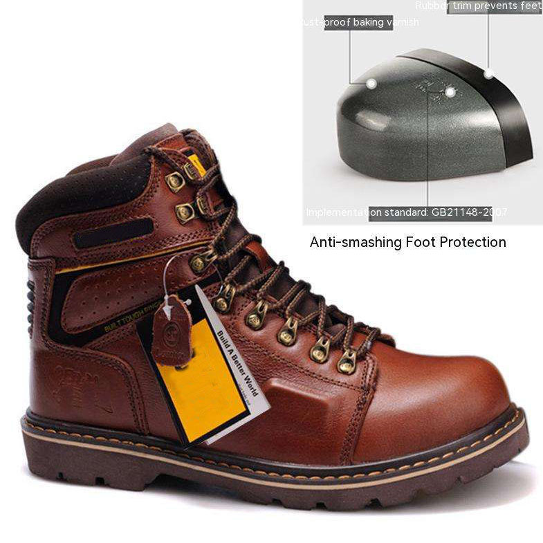 Men's Breathable Gray Safety Shoes Anti-smashing Construction Safety Shoes Work Safety Shoes