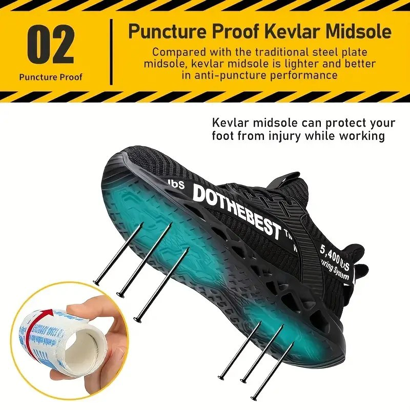 Dinggu Frontrunning High Quality Composite Sport Light Weight Fashionable Industrial Price Work Steel Toe Men Brand Safety Shoes