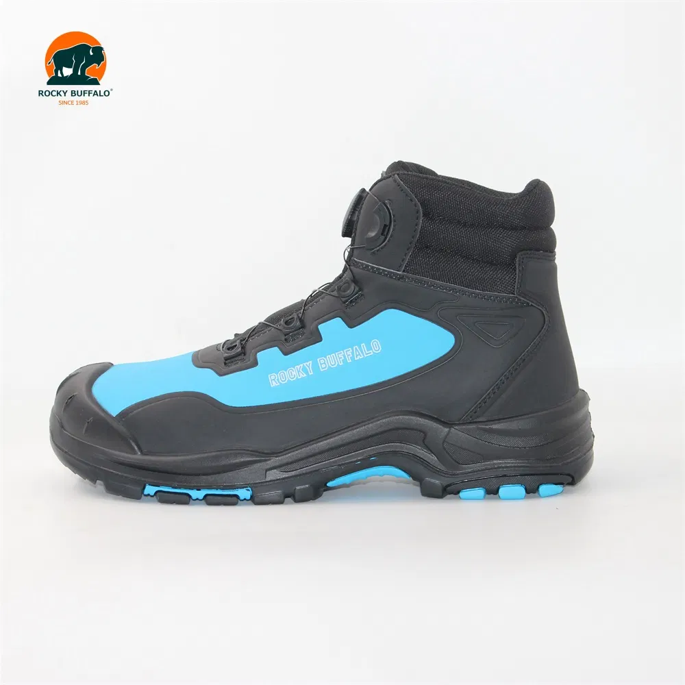 Rocky Buffalo Non-Slip Oil Resistant Rubber Outsole Anti Static Composite Toe New Design Sport Safety Shoes with Rutary Buckle