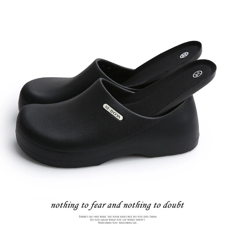 Custom Hotel Chef Clog Kickers Kitchen Safety Shoes with Rubber Sole