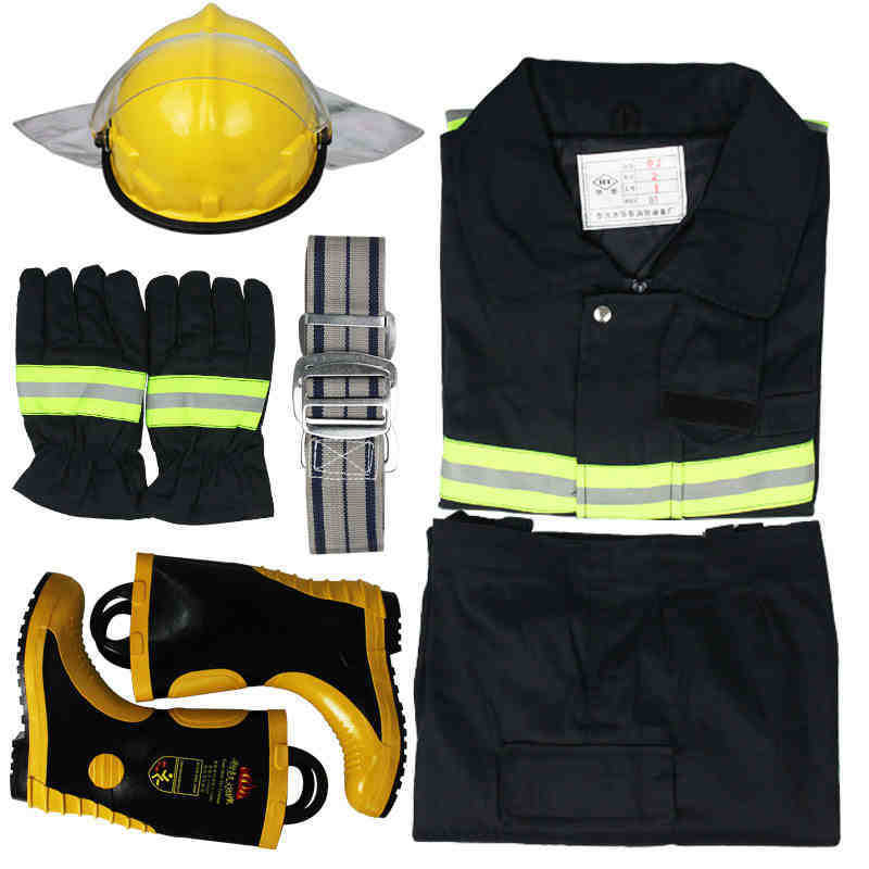 Puncture-Resistant Fireman Fire Fighting Equipment Slip-Resistant Rubber Boots for Footwear