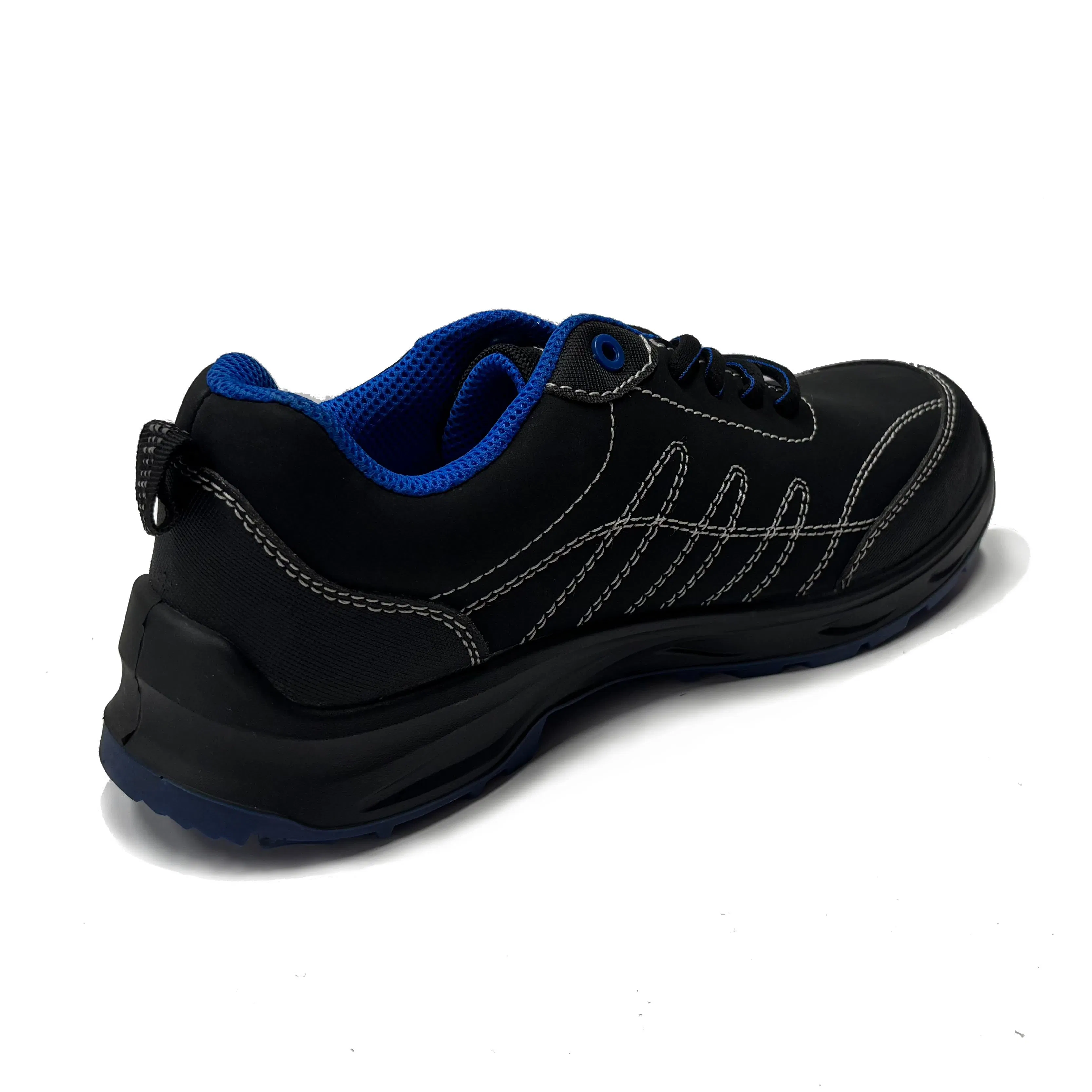 Black Nubuck Leather Safety Boots with PU Injection Outsole