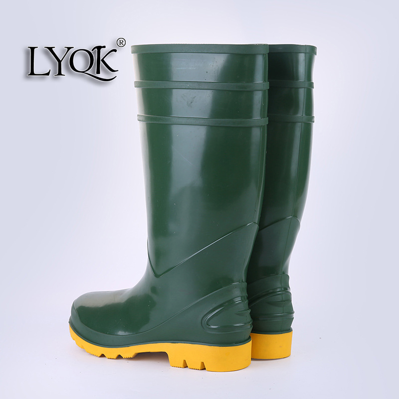 803 Double Steel Toe Midsole Waterproof Rubber PVC Working Protective Rain Boots
