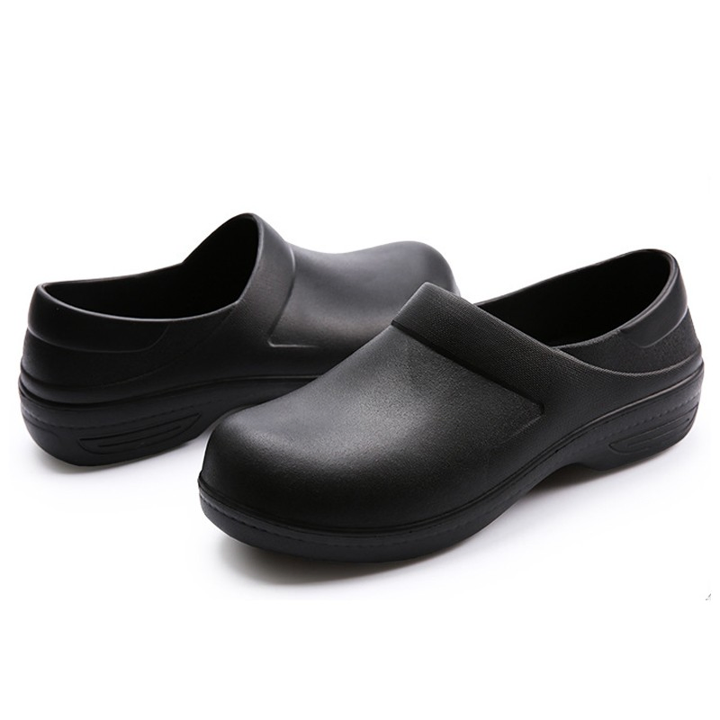 No-Lace Anti-Skid Oil Resistant White Soft EVA Kitchen Shoes Chef Men Waterproof
