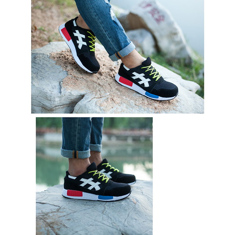 Lightweight Breathable Steel Toe Safety Sneakers for Men