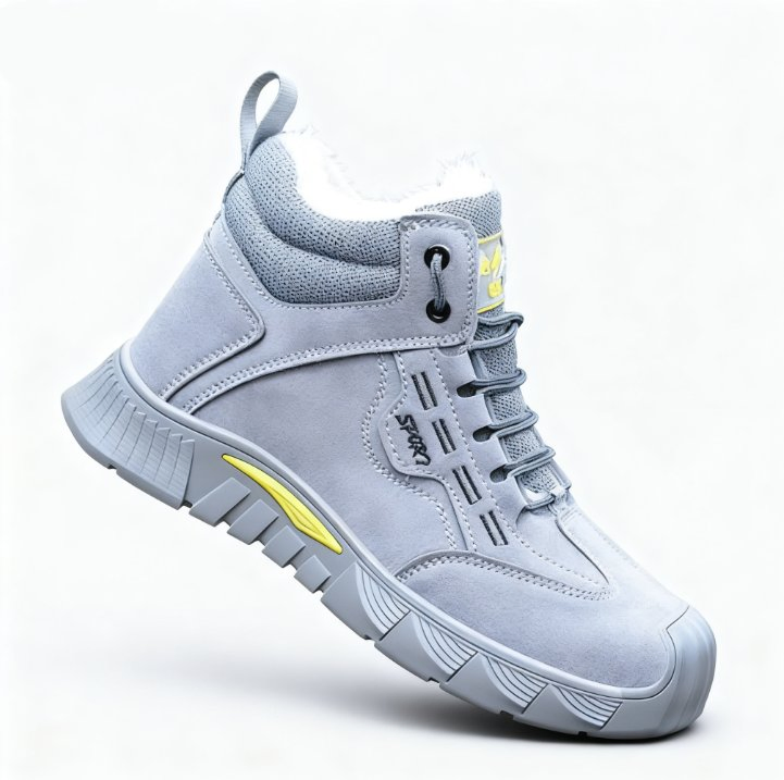 Men's 6kv Electrical Insulated Safety Shoes, Steel Toe Anti-Puncture Work Boots, Suede Upper with Rubber Sole
