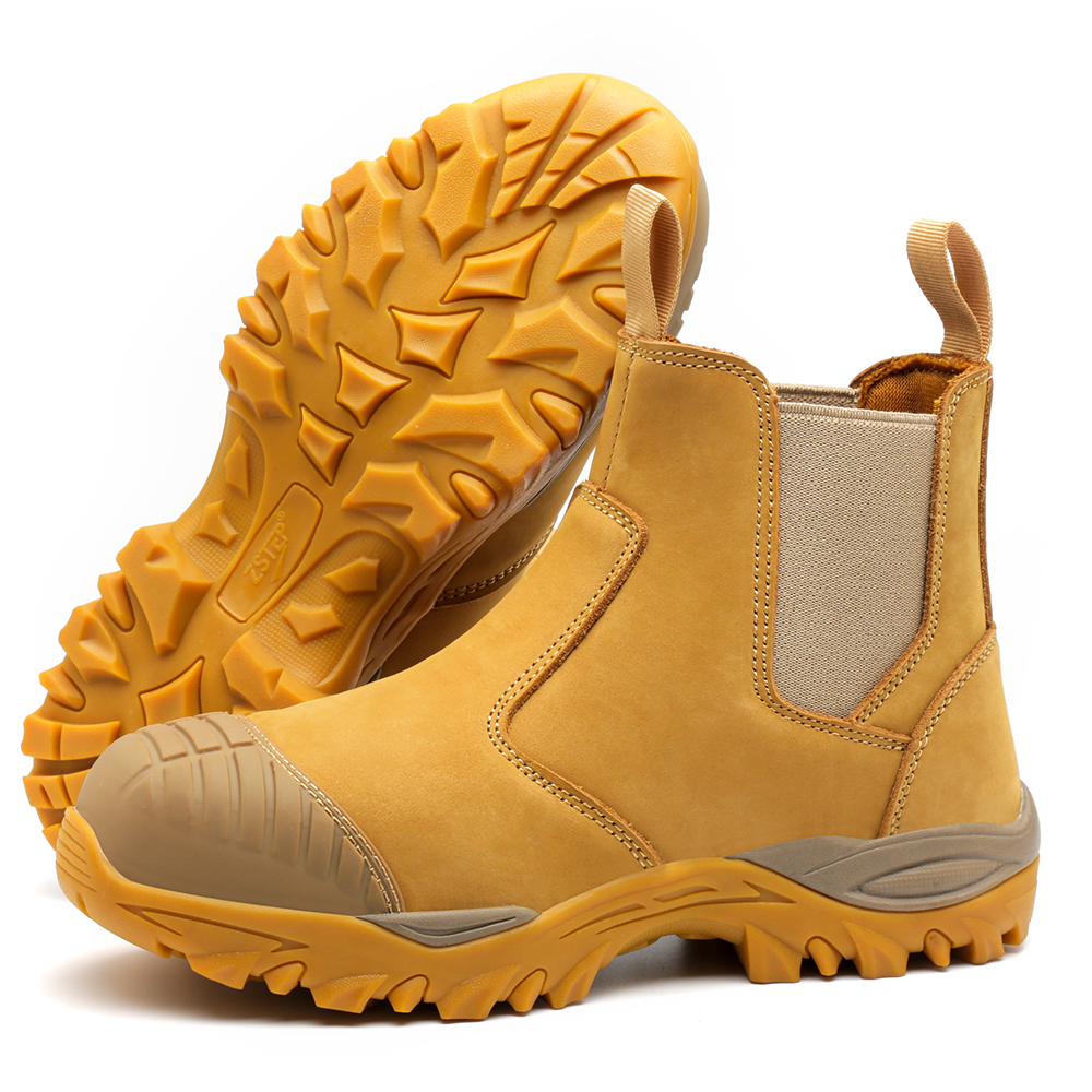 Australia Hot-sale In-stock Slip-on Durable Waterproof Leather Steel Toe Oil Resistant Heavy Duty Safety Boots for Men Custom