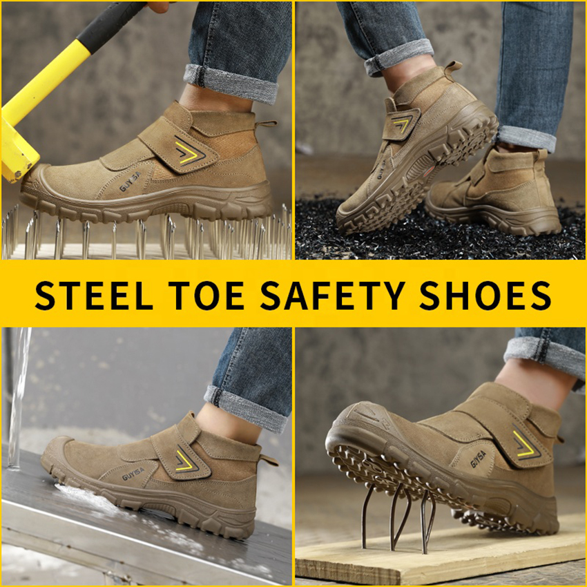 Wear Resistant Labor Protection Shoes Anti Smashing Anti Stabbing Breathable Anti Slip Anti Scalding Safety Protective Shoes