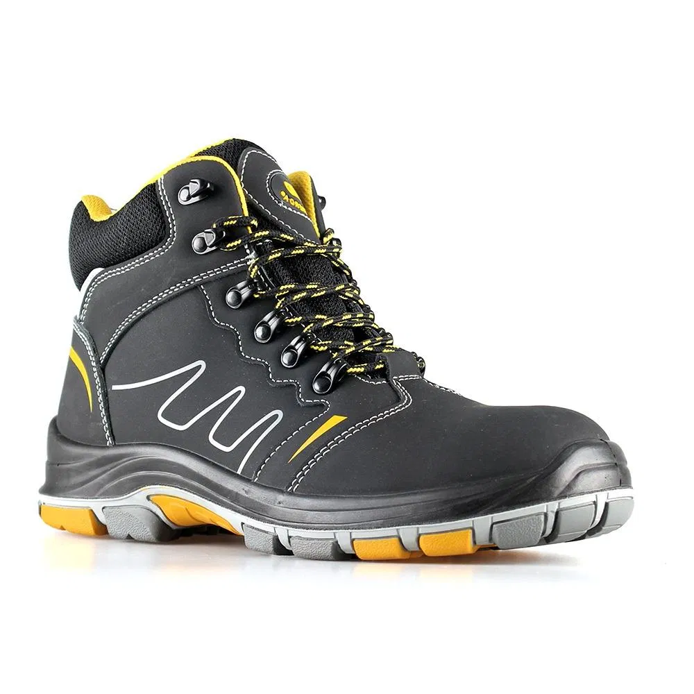 Hiqh Quality Nubuck Leather Safety Boots with PU/Rubber Sole