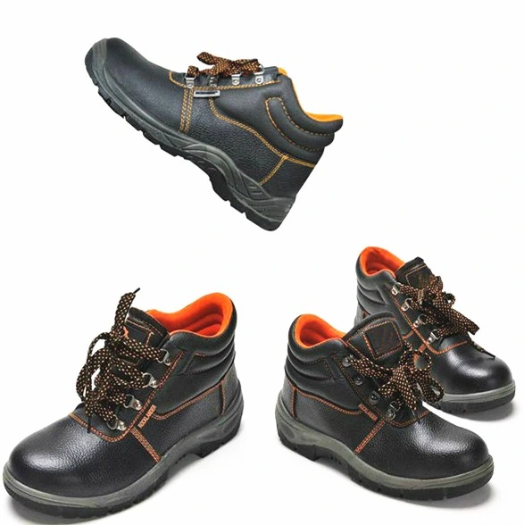 Genuine Leather Safety Shoes Steel Toe Steel Sole Work Safety Boots