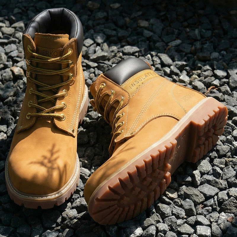 M0081ST-Wholesale Oil Resistant, Acid and Alkali Resistant Safety Boot , Rubber Outsole Middle Cut Safety Shoes Boots