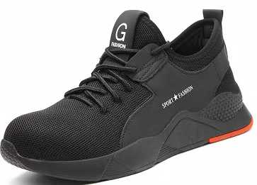 Summer Men Work Breathable Anti-Odor Fashion Shoes With Steel Toe Daily Casual Sneaker Safety Shoes