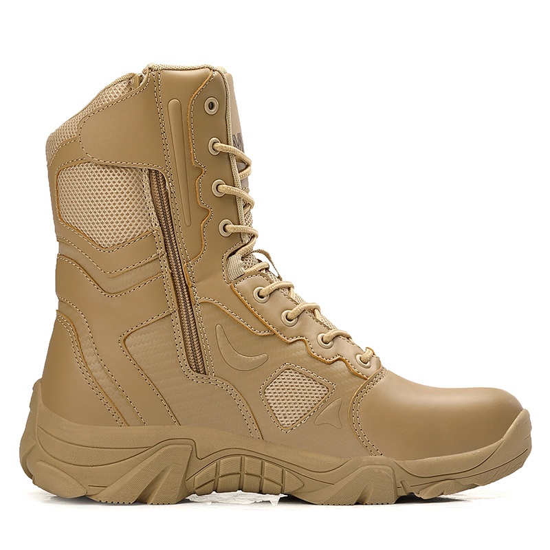 Outdoor Puncture-Resistant High-Top Safety Shoes Men Smashing-Resistant Work Boots