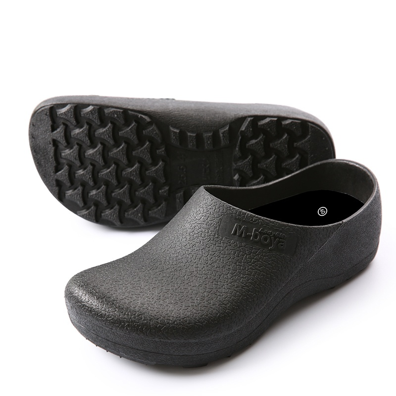 JDS Lightweight EVA Anti-Slip Chef Shoes Safety Stock Shoes Rubber Kitchen Use Breathable