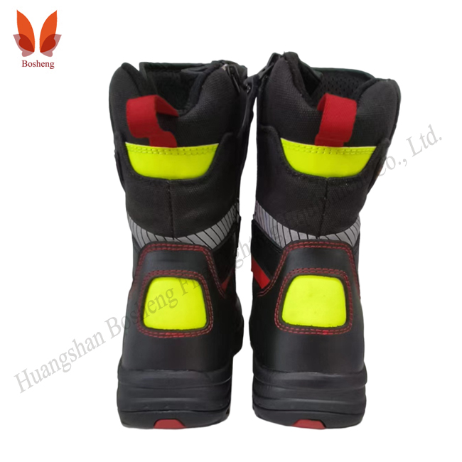 Firefighters' emergency rescue boots, fire rescue boots, safety shoes, carbon fiber toe caps, anti smashing boots