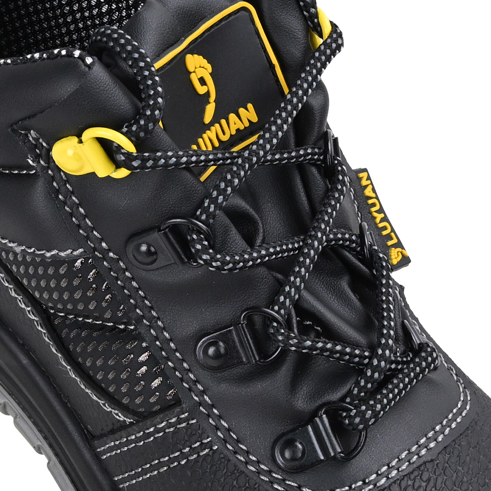 Work Safety Boots Breathable Pu Fit Steel Toe Labor Protective Safety Anti Clid Oil Slip Skid Industrial Fashion Work Boots