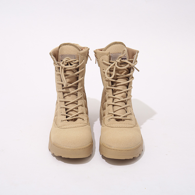2023 Outdoor Training Camping Waterproof Rubber Leather Boots Tactical Men Desert Jungle Safety Shoes