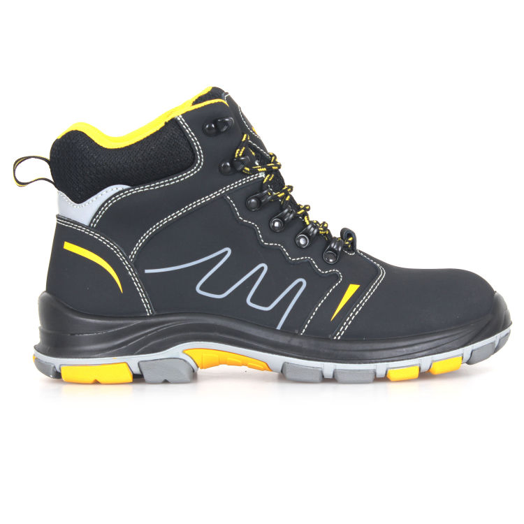 Hiqh Quality Nubuck Leather Safety Boots with PU/Rubber Sole
