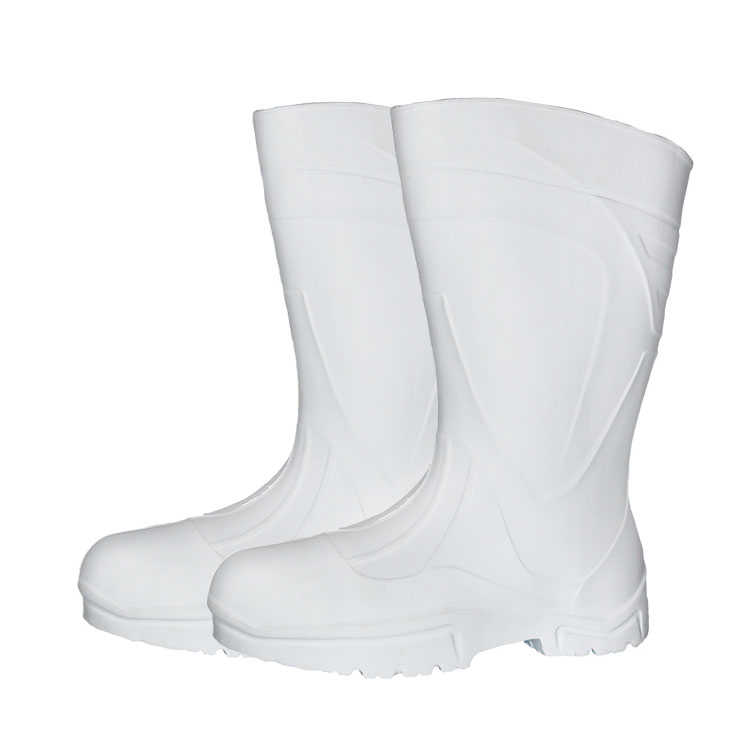 Wholesale Food Service Oil Acidproof Anti Slip Waterproof Steel Toe White Safety Rain Boot