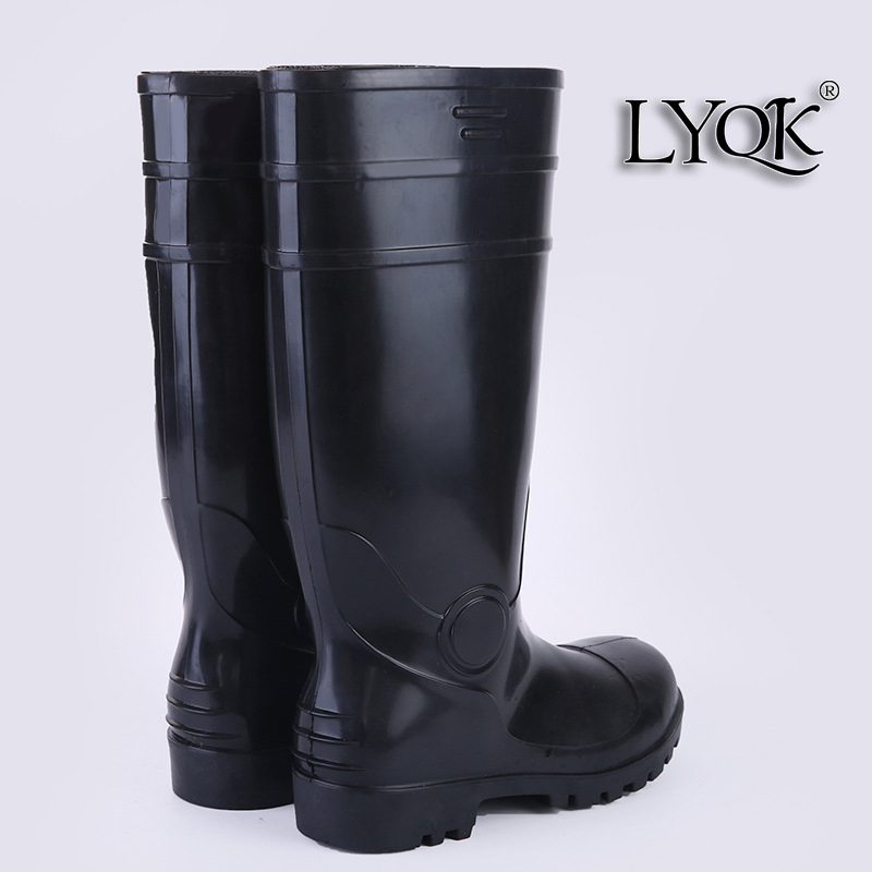 803 Double Steel Toe Midsole Waterproof Rubber PVC Working Protective Rain Boots