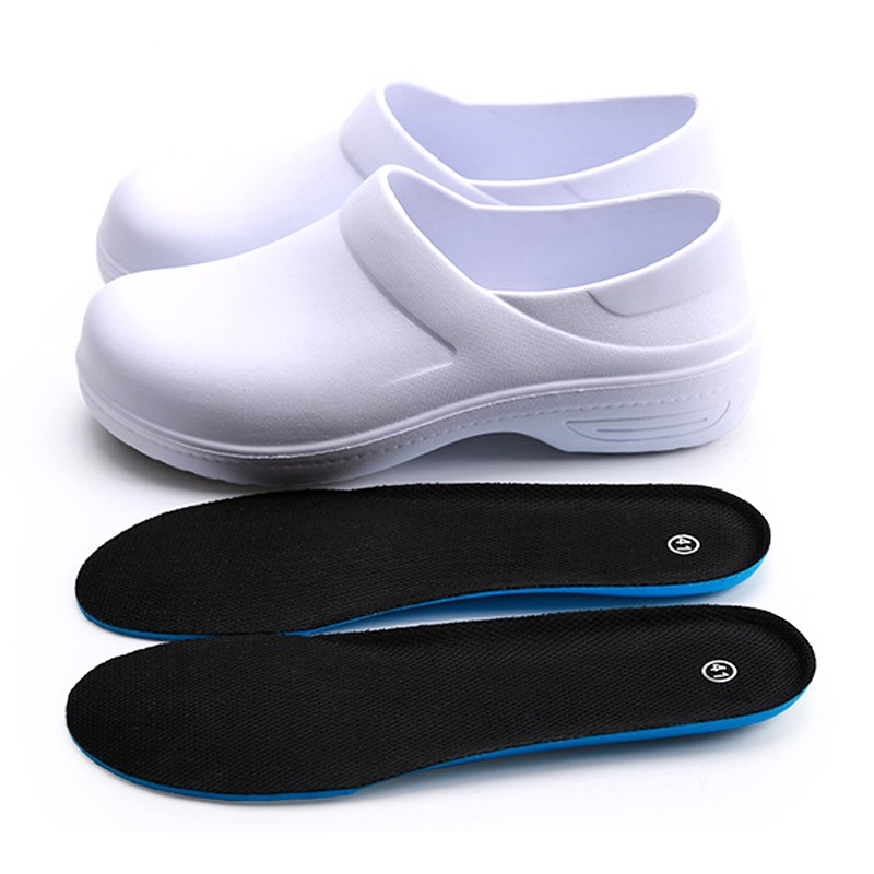 No-Lace Anti-Skid Oil Resistant White Soft EVA Kitchen Shoes Chef Men Waterproof