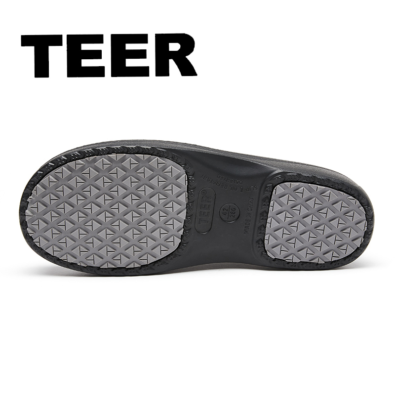 Custom Soft Oil Resistant Lightweight Waterproof Laboratory Eva Foam Slip in Rubber Safety Work Chef Kitchen Shoes