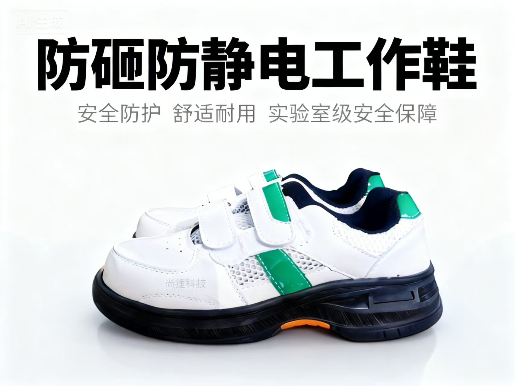 Comfortable White Anti-smash Dustproof Waterproof Non slip ESD Cleanroom Antistatic Work Safety Shoes With Steel Toe Cap