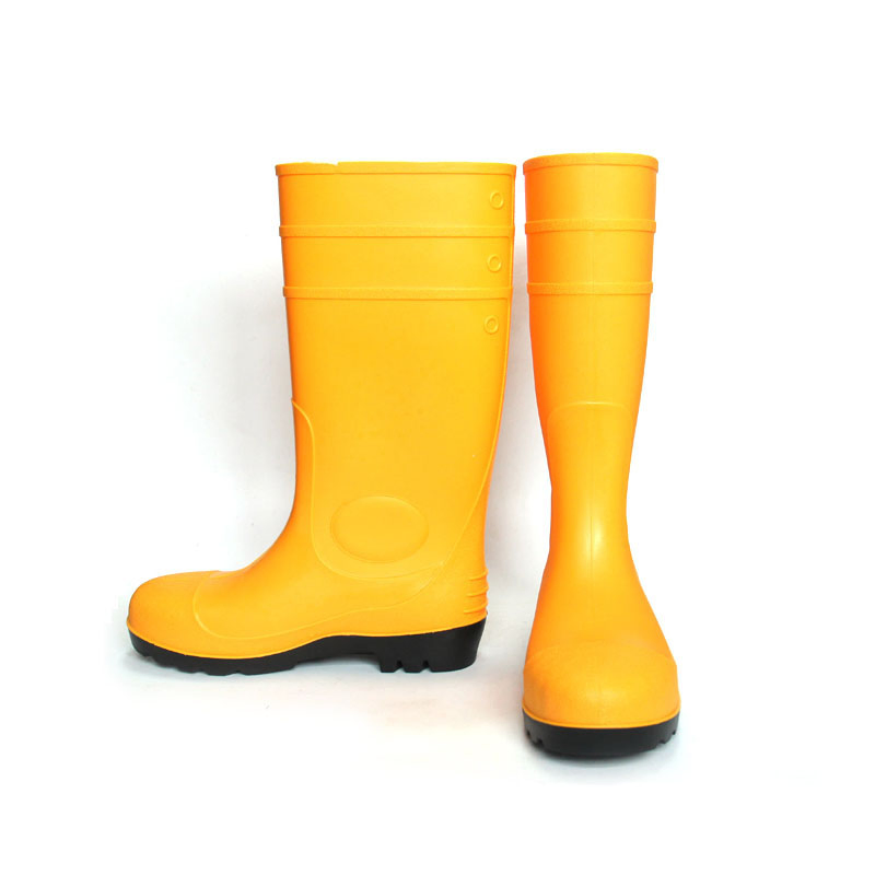 Security Working Mining Knee Boots with Steel Toe PVC Safety Rain Boots