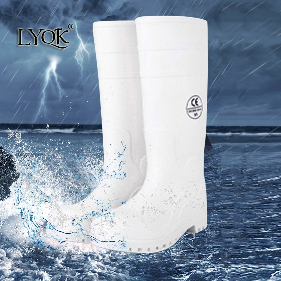 801 Double Steel Toe Midsole Waterproof Rubber PVC Working Protective Rain Boots