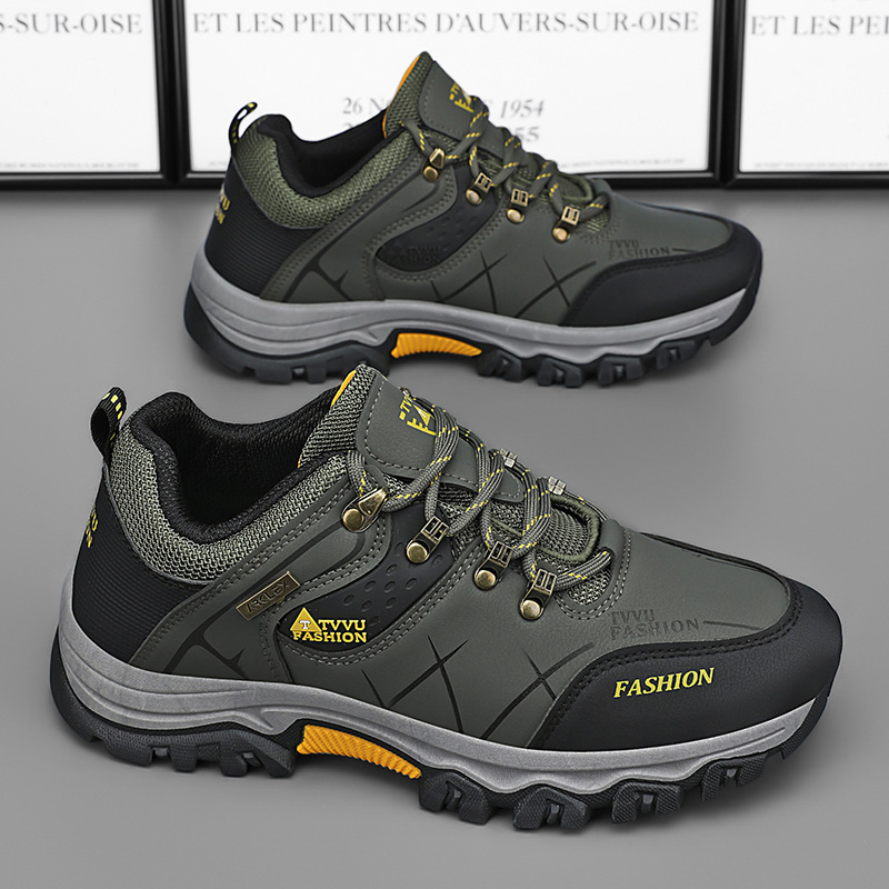 New Men's Running Shoes Waterproof Slip Resistant Work Shoes for Construction Site Wear-Resistant