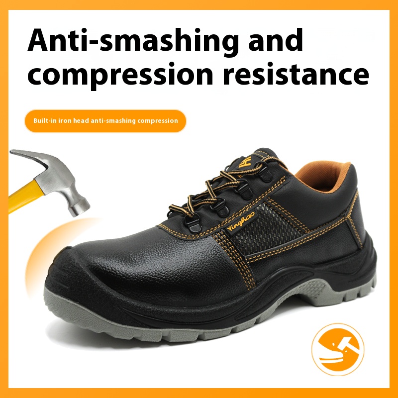Men's Low Cut Industrial Safety Shoes for Winter Iron Toe Impact Oil &amp; Water Proof Waterproof Boots for Construction Work