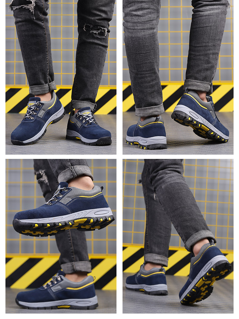 Leather safety shoes