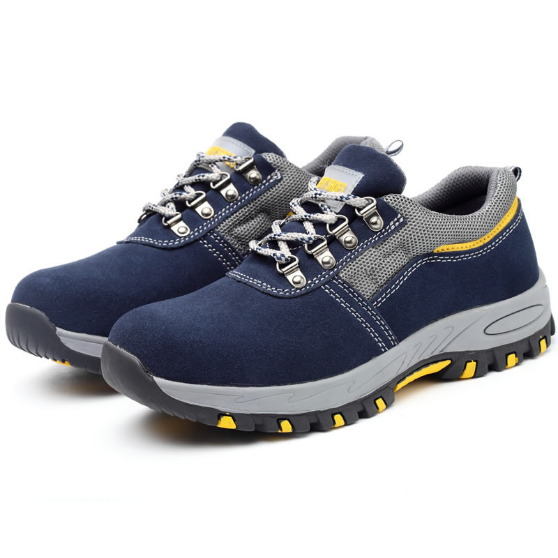 Leather safety shoes Light Weight Work shoes Industrial Worker Summer Steel Toe Safety boots Zapatos De Seguridad