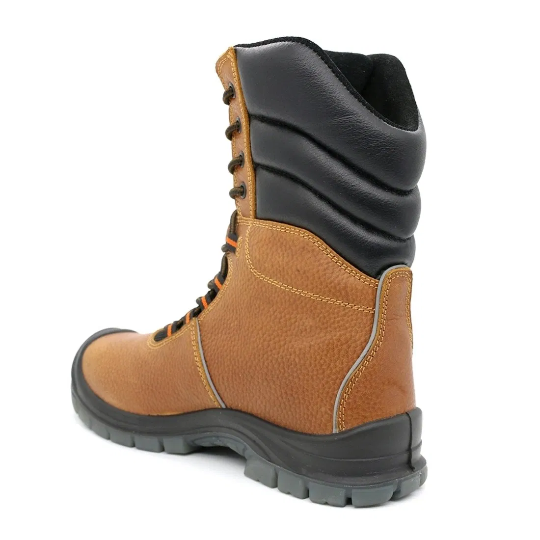 Premium Heavy-Duty Insulated Brown Leather Steel Toe Work Boots