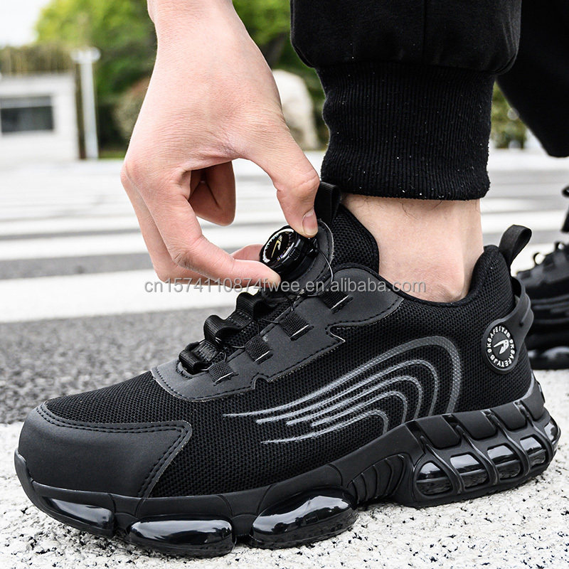 Factory Custom Steel Toe Puncture-Resistant Slip-Resistant Safety Shoes Unisex for Midsole Rubber Outsole Work Style for