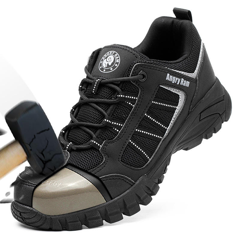 Lightweight Breathable Deodorant Work Shoes Summer Safty Shoes Men Safety Shoes with Rubber Bottom