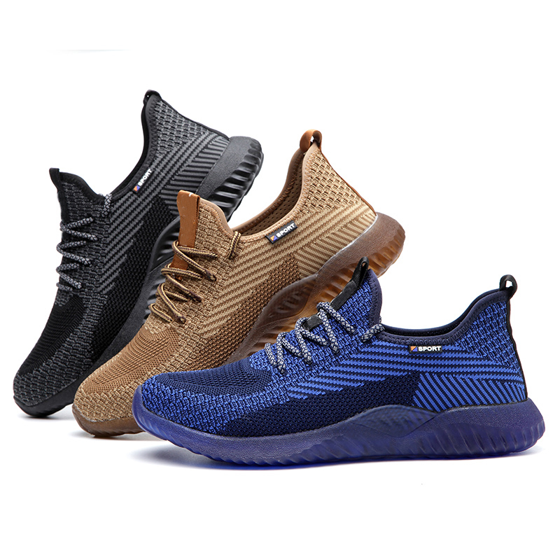 Colorful Non-Slip Oil Resistant Lightweight Steel Toe Anti Puncture Breathable Unisex Stylish Safety Shoes Sneakers