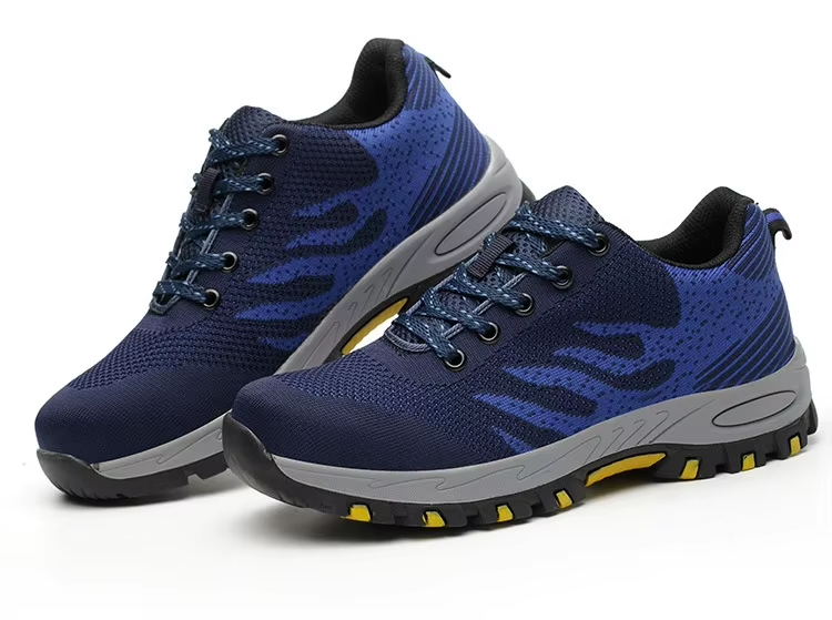 Classic Summer Breathable Sports Style Work Shoes Lightweight Fly Knit Women Work Boots S1P S3 Mens Safety Shoes With Steel Toe