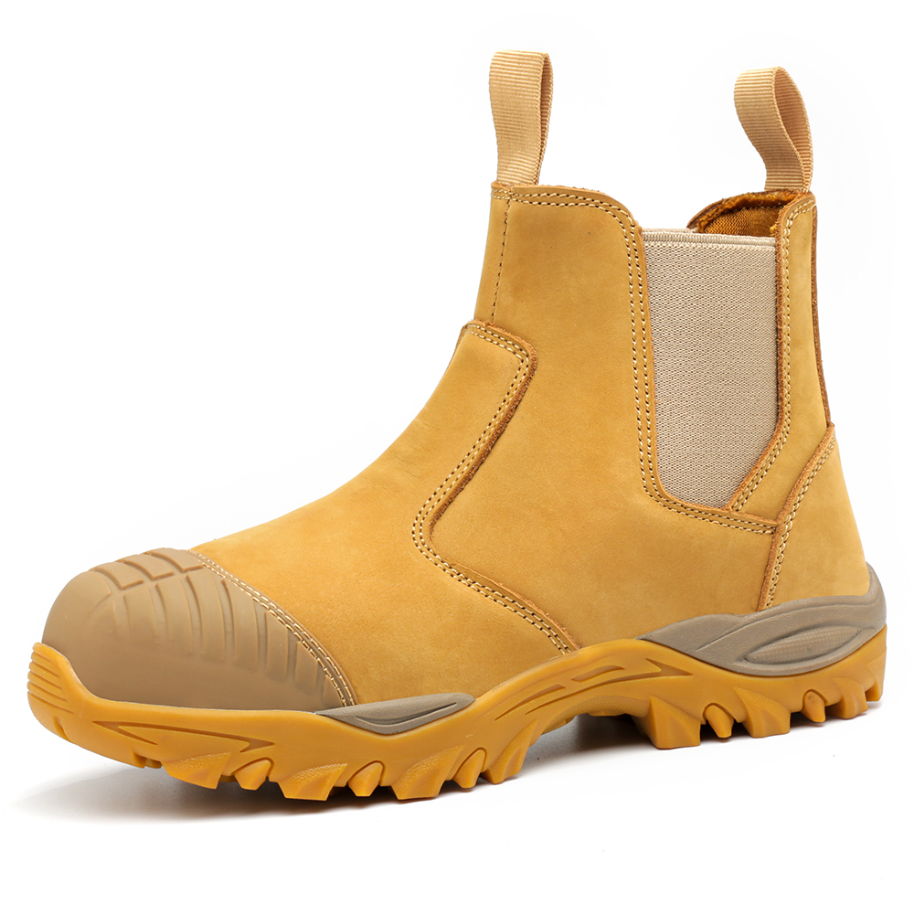 Australia Hot-sale In-stock Slip-on Durable Waterproof Leather Steel Toe Oil Resistant Heavy Duty Safety Boots for Men Custom