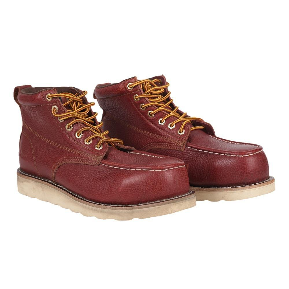 ACE Safety High Cut Lace Safety Boot Composite Toe-Cap Anti-Perforation Board Metal-Free ESD Waterproof Cow Full Grain Leather