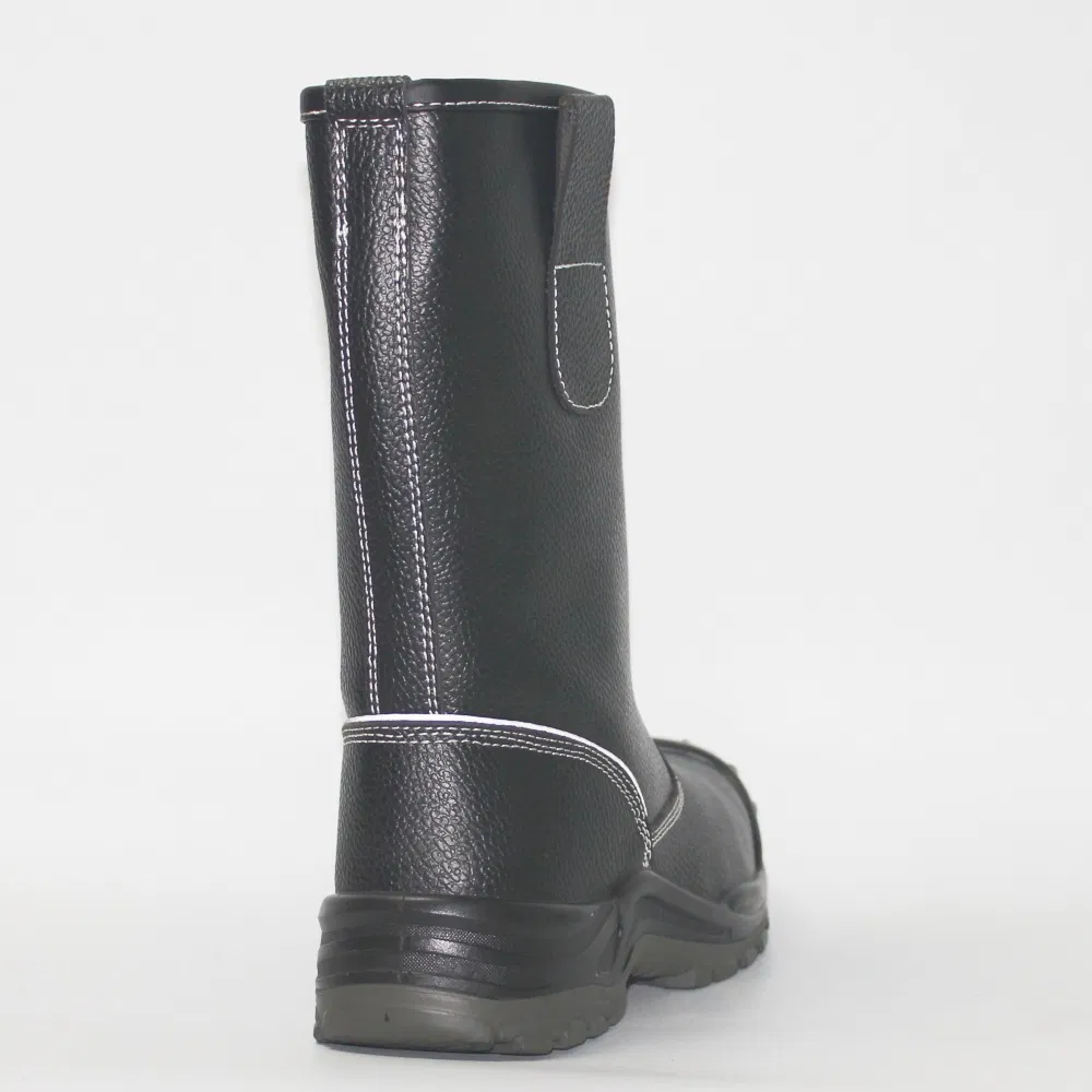 Rocky Buffalo Cowhide Leather Black Safety Boots Steel Toe PU/PU Injection Sole Winter Safety Boots