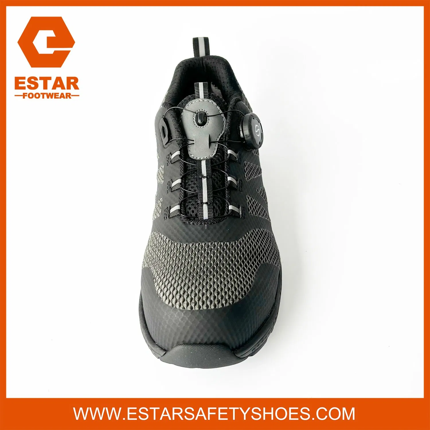Sports Breathable Fibreglass Composite Toe Boa Lace Fast Release Trainer Safety Shoes