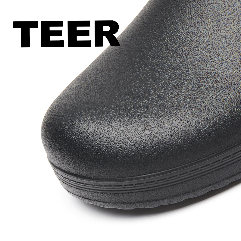 Custom Soft Oil Resistant Lightweight Waterproof Laboratory Eva Foam Slip in Rubber Safety Work Chef Kitchen Shoes