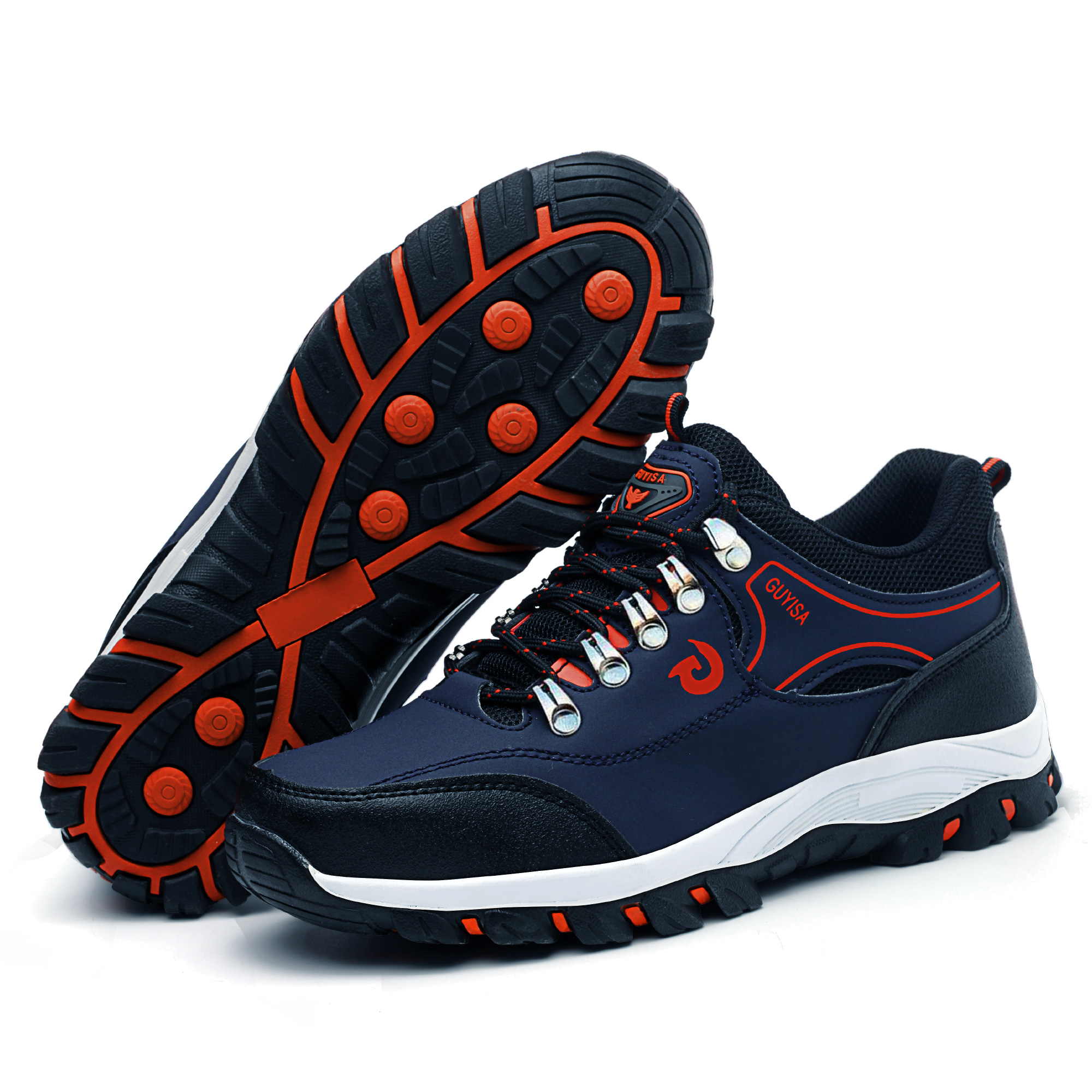 GUYISA All-Season Anti-Puncture Safety Boots Heavy Duty Rubber Work Shoes Metatarsal Guard for Outdoor Foot Protection