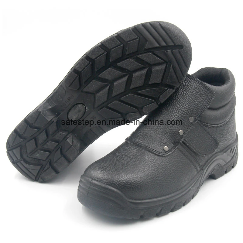CE Black Men′ S Ankle Genuine Leather Steel Toe Cap Anti Static Oil Resistant Cheap Welder Work Safety Boots Manufacture